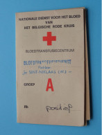 2 X Kaart BLOEDTRANSFUSIE ( Voir / Zie SCANS For Detail ) Oost-Vlaanderen Anno +/-1980 ! - Croce Rossa