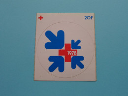 RODE KRUIS - 1978 ( Voir / See > Scan ) Sticker - Autocollant ()! - Rode Kruis