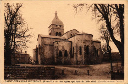 CPA St.Gervais D'Auvergne Son Eglise Qui Date Du XIIe Siecle FRANCE (1301804) - Saint Gervais D'Auvergne