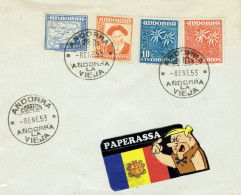 EXTRAORDINARIO SOBRE 1953 CORREO ANDORRANO DESPACHO ESPAÑOL - Andere & Zonder Classificatie