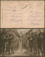 CP En F.M. (dépôt Des Officiers Prisonniers De Guerres, Cachet DC) Fort De Chateauneuf > Franières (fortune) - Foruna (1919)