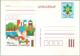 3478f Hungary Postcard Pioneer Camp Csillebérc Philately Flag Music Post Unused - Briefe U. Dokumente