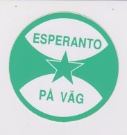 Esperanto Label From Sweden - Green Star - Esperanto