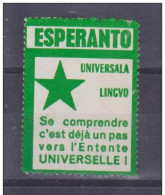 Esperanto Label  Esperanto World Language - Monda Lingvo From France - Esperanto