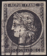 France  .  Y&T   .   3  (2 Scans)   .   O   .    Oblitéré - 1849-1850 Cérès