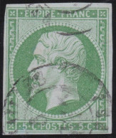 France  .  Y&T   .    12 (2 Scans)   .   O   .    Oblitéré - 1853-1860 Napoléon III