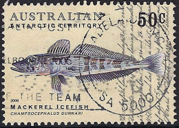 AUSTRALIAN ANTARCTIC TERRITORY (AAT) 2006 QEII 50c Multicoloured, Fish Of Antarctica-Mackerel Icefish FU - Gebraucht