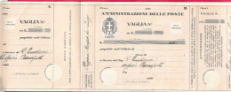 MODULO VAGLIA POSTALE C.10 (CAT. INT. 45/B) COMPILATO MA NON SPEDITO - Taxe Pour Mandats