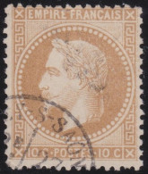 France  .  Y&T   .    28 B   .   O   .    Oblitéré - 1863-1870 Napoléon III Lauré