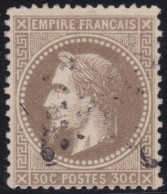 France  .  Y&T   .    30  (2 Scans)   .   O   .    Oblitéré - 1863-1870 Napoleon III With Laurels