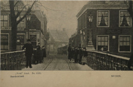 Muiden (NH) Naarderstraat (Veel Volk) Ca 1900 Vivat - Other & Unclassified