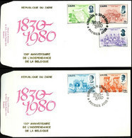 FDC (1066/70)  - ZAÏRE -150e Anniversaire De L'indépendance De La Belgique / Verjaardag Van Onafhankelijkheid Van België - 1980-1989