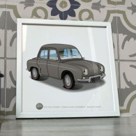 Poster Renault Dauphine Grise - Voitures