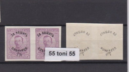 1920 - ERROR Michel 138U IMPERF. Surcharge - Negativ Paire–MNH BULGARIA / Bulgarie - Errors, Freaks & Oddities (EFO)