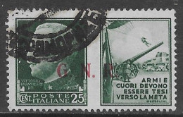 Italia Italy 1944 RSI Propaganda Di Guerra GNR C25 Armi E Cuori Sa N.PG14 US - Propaganda Di Guerra