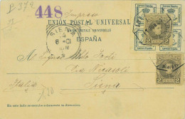 P0655 - SPAIN - POSTAL HISTORY - CADETE -  FRANQUEO Inconsueto A ITALIA 1901 - Cartas & Documentos