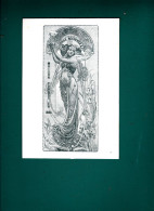 BUVARD (1) CHAMPAGNE THEOPHILE ROEDERER & Cie Art Déco Style MUCHA, Illustré Par Louis Théophile Hingre Superbe Et Rare - C