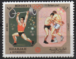 SHARJAH 1972 - 1v - Air Mail - MNH - Weightlifting - Olympics - Gewichtheben - Wrestling - Lutte - Lucha Halterophilie - Lucha