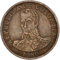 Monnaie, Colombie, 2 Pesos, 1980 - Colombie