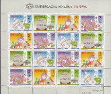 Macau, 1990, Industry And Crafts, MNH Sheet, Michel 649-652 - Hojas Bloque