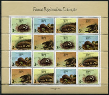 Macau, 1988, Mammals, Animals, Fauna, MNH Sheet, Michel 589-592 - Hojas Bloque