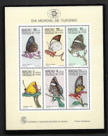 Macau, 1988, Butterflies, Insects, Animals, Fauna, MNH, Michel Block 3 - Hojas Bloque