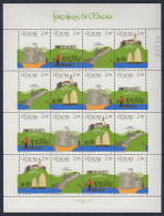 Macau, 1986, Fortresses, Castles, MNH Sheet, Michel 562-565 - Hojas Bloque