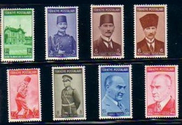 1939 TURKEY THE 1ST ANNIVERSARY OF THE DEATH OF ATATURK MINT WITHOUT GUM - Neufs