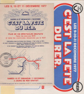 Affiche Programme + Prospectus - Fete Du RER - 1977 - Trains  Transports - Saint Germain En Laye Marne La Vallee - Programas