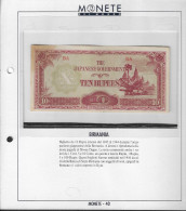 Birmania - Monete Del Mondo - Fascicolo 40: 10 Rupie UNC P-16a - 1942/4 #19 - Myanmar