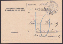 Saarland Saarbrücken Postsache SSt. 50 Jahre Großstadt Porto-Einzug Für Sendung Nach Hofgastein Österreich - Lettres & Documents