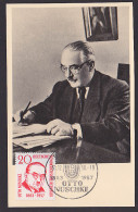 MC Otto Nuschke  CDU 1958 Auf Photokarte (Mi. 671) Maximumkarte - Cartes-Maximum (CM)