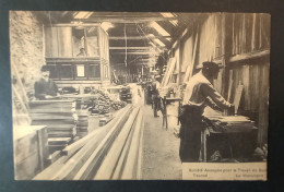 CPA La Menuiserie Société Anonyme Pour Le Travail Du Bois Tournai Aout 1909 Vers Taintignies - Doornik