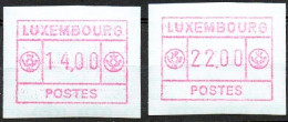 Luxembourg, Luxemburg , 1992, MI 2 .AUTOMATENMARKEN, DISTRIBUTEUR , 2 WERTE - Viñetas De Franqueo