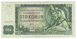 CECOSLOVACCHIA 100 KORUN 1961 - Cecoslovacchia