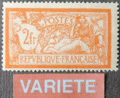 LP3137/308 - 1907 - TYPE MERSON - N°145d NEUF* - SUPERBE VARIETE >>>> Sans Teinte De Fond - Cote (2023) : 375,00 € - Unused Stamps