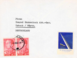 Cover Thessaloniki (Grece) - Urbach Germany 1961 - Briefe U. Dokumente