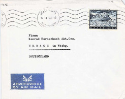 Cover Thessaloniki (Grece) - Urbach Germany 1963 - Covers & Documents