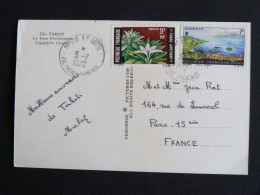 POLYNESIE FRANCAISE YT 32 ET 64 PAPEETE TIARE APETAI FLORE FLEUR FLOWER BLUME - LE FARE - Covers & Documents