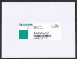 Netherlands: Registered Cover, 2023, Postage Paid, Uncommon R-label Imprinted In Address Label (traces Of Use) - Lettres & Documents