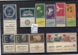 Israele 1952   " Year Complete With Tab  " ** MNH / VF - Années Complètes