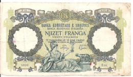 ALBANIE 20 FRANGA ND1939 VF P 7 - Albanien