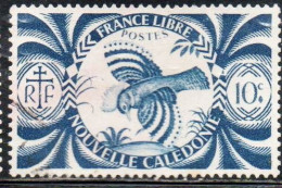 NOUVELLE CALEDONIE NEW NUOVA CALEDONIA 1942 KAGUS 10c USED OBLITERE' USATO - Used Stamps