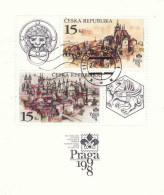 Czechia 1997, International Stamp Exhibition Praha 1998,Mi 156-157, Used.I Will Complete Wantlist Of Czechia Or Slovakia - Usados