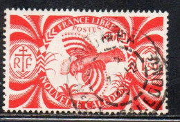 NOUVELLE CALEDONIE NEW NUOVA CALEDONIA 1942 KAGUS 1.50fr USED OBLITERE' USATO - Used Stamps