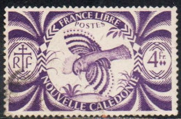 NOUVELLE CALEDONIE NEW NUOVA CALEDONIA 1942 KAGUS 4.00fr USED OBLITERE' USATO - Gebruikt