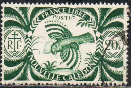 NOUVELLE CALEDONIE NEW NUOVA CALEDONIA 1942 KAGUS 20.00fr USED OBLITERE' USATO - Used Stamps