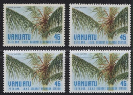 OCEANIE  VANUATU  LES COCOTIER   BLOC X 4 TIMBRES  SEPARES  NEUFS  MNH  1987  VAL.45 - Vanuatu (1980-...)