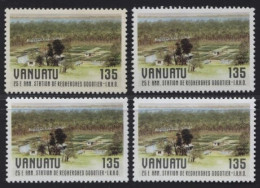 OCEANIE  VANUATU  LES COCOTIER   BLOC X 4 TIMBRES  SEPARES  NEUFS  MNH  1987  VAL. 135 - Vanuatu (1980-...)