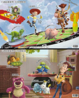Taiwan 2012 S#4071-4072 Toy Story M/S MNH Cinema Disney Fauna Dinosaur Pig Horse Bear - Nuevos